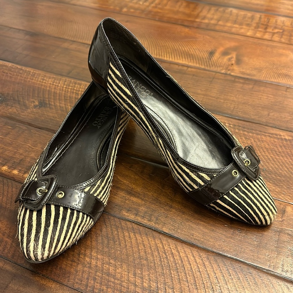 Franco Sarto animal print flats Sz 9 1/2